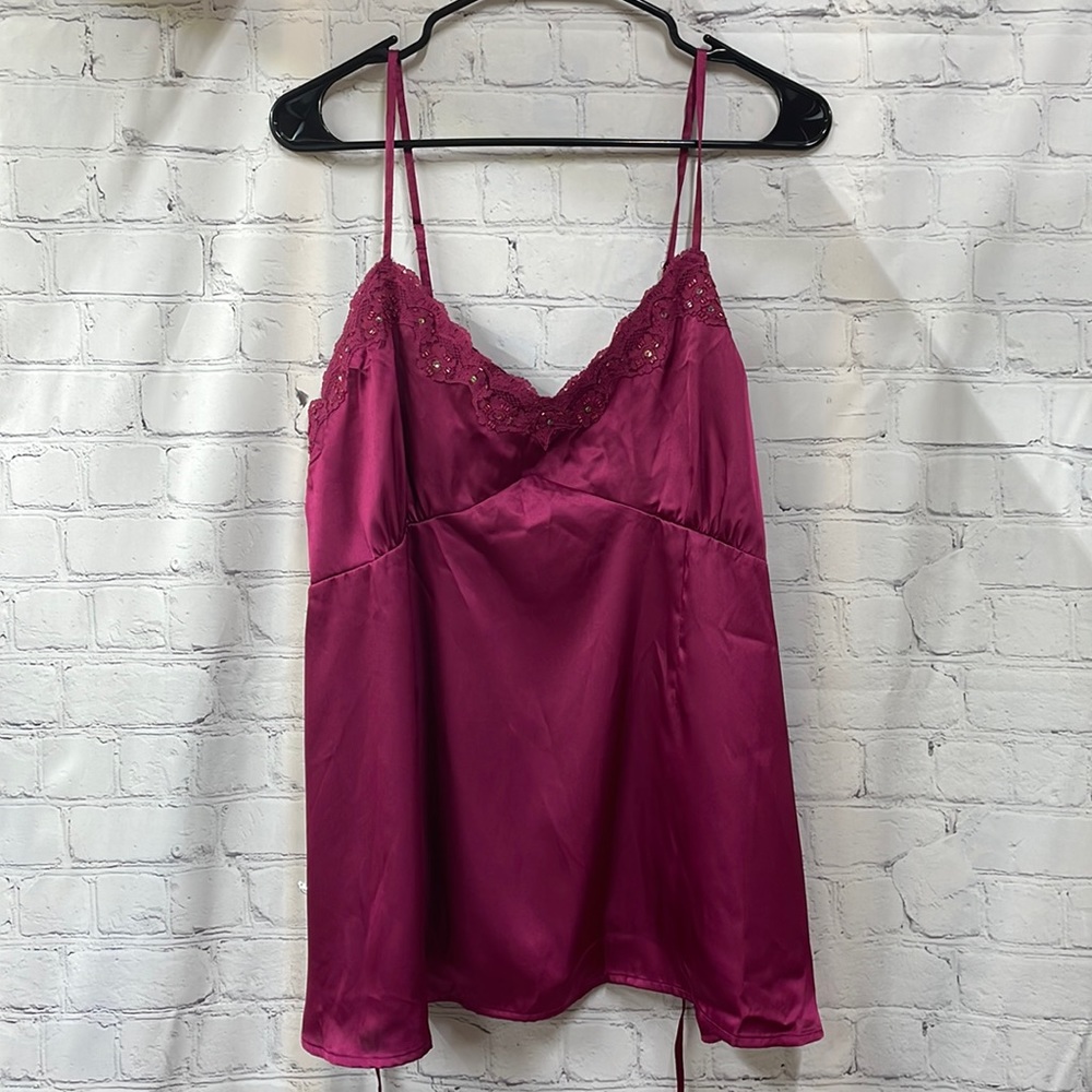 Announcements lace & sequin Y2K 16/18 cami top Vintage